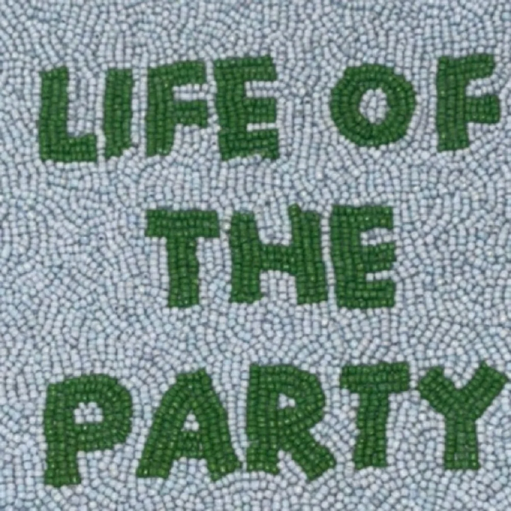 Kate Spade New York Life of the Party Beaded Zip Pouch Clutch NWT